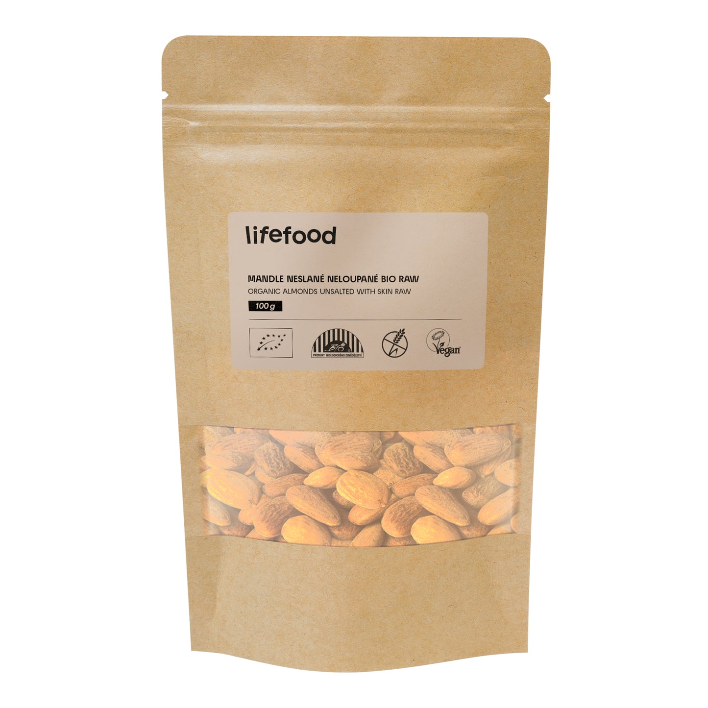 140056 Mandle RAW 100 g BIO LIFEFOOD-1
