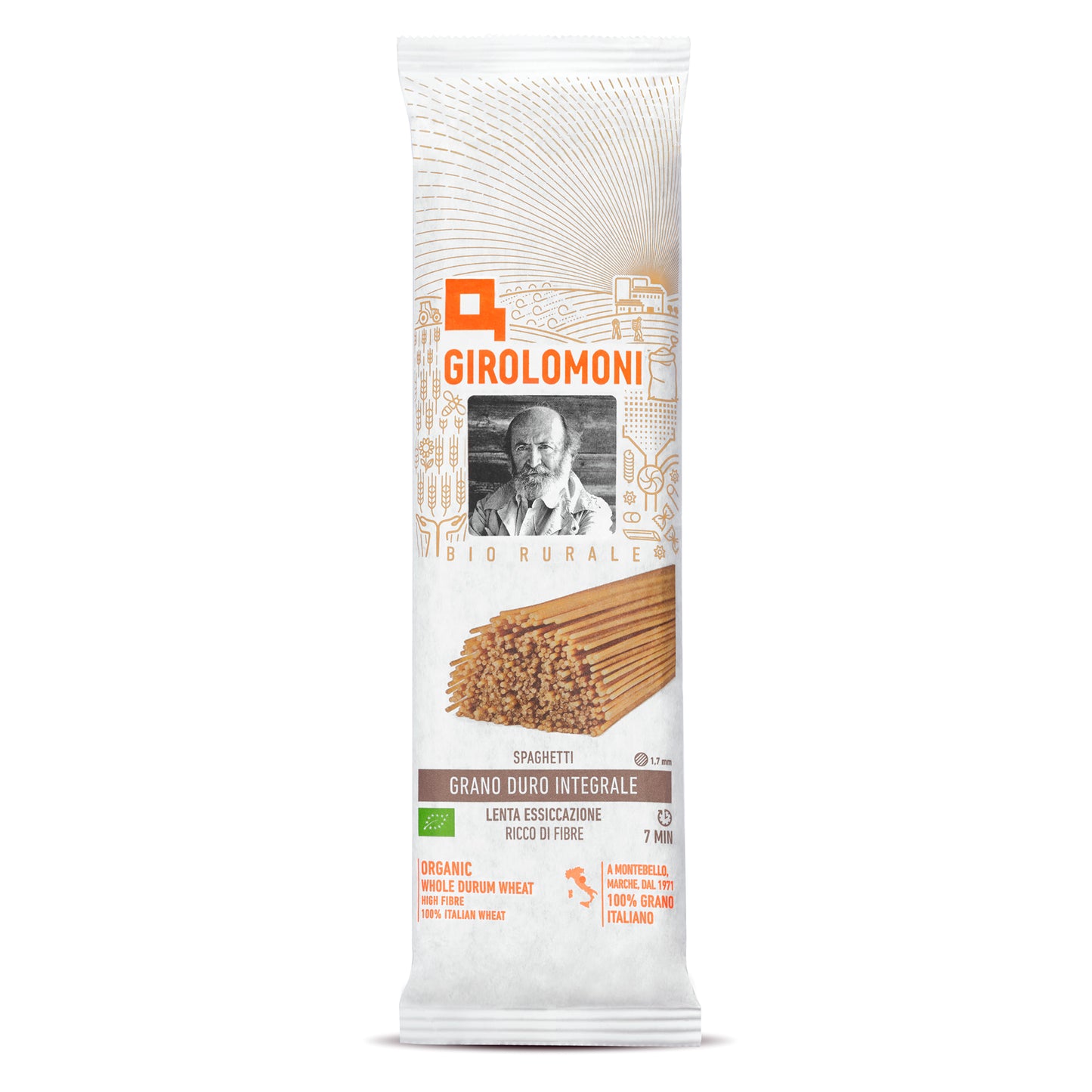 260111 Těstoviny špagety celozrnné semolinové 500 g BIO GIROLOMONI-1