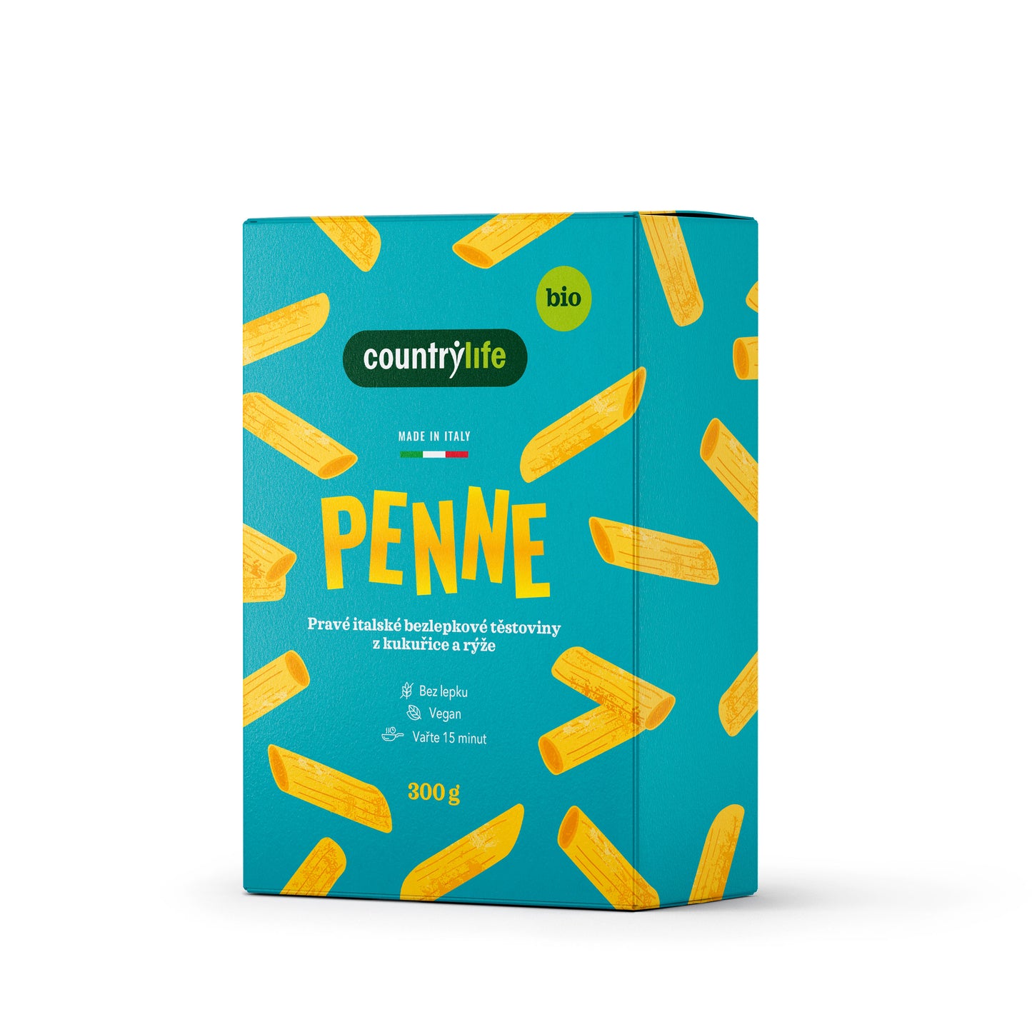 260186 Těstoviny penne kukuřično-rýžové 300 g BIO COUNTRY LIFE-1