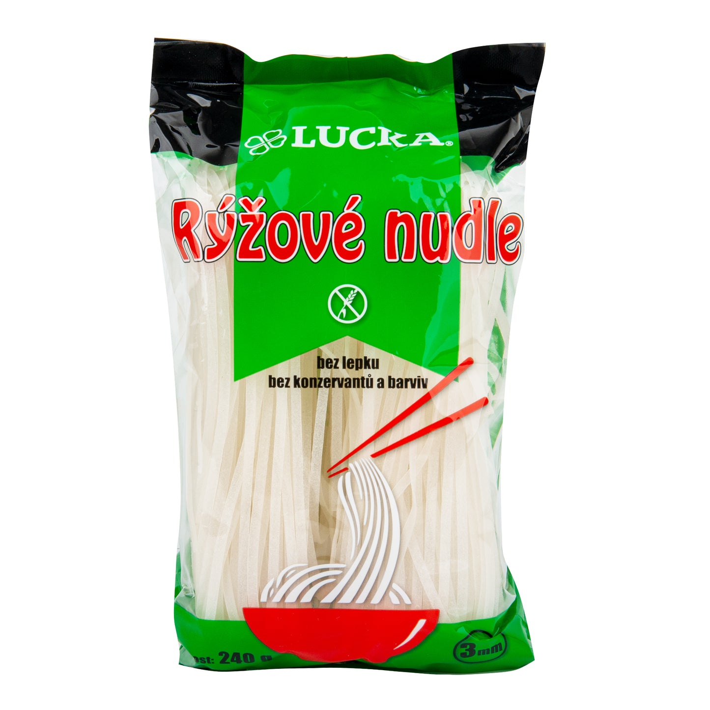 263014 Těstoviny nudle rýžové 3 mm bezlepkové 240 g LUCKA-2