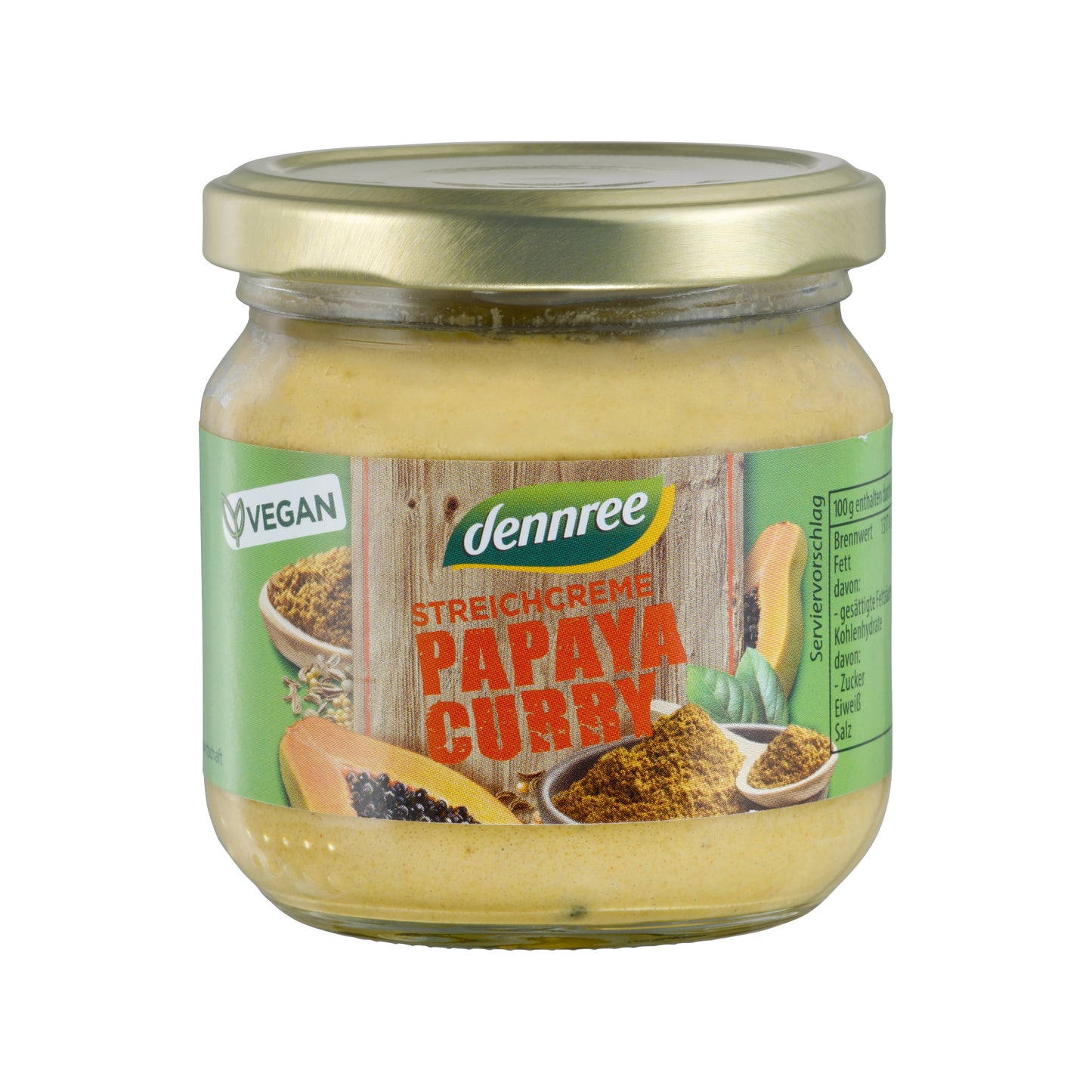 310035 Pomazánka papája a kari 180 g BIO   DENNREE-1