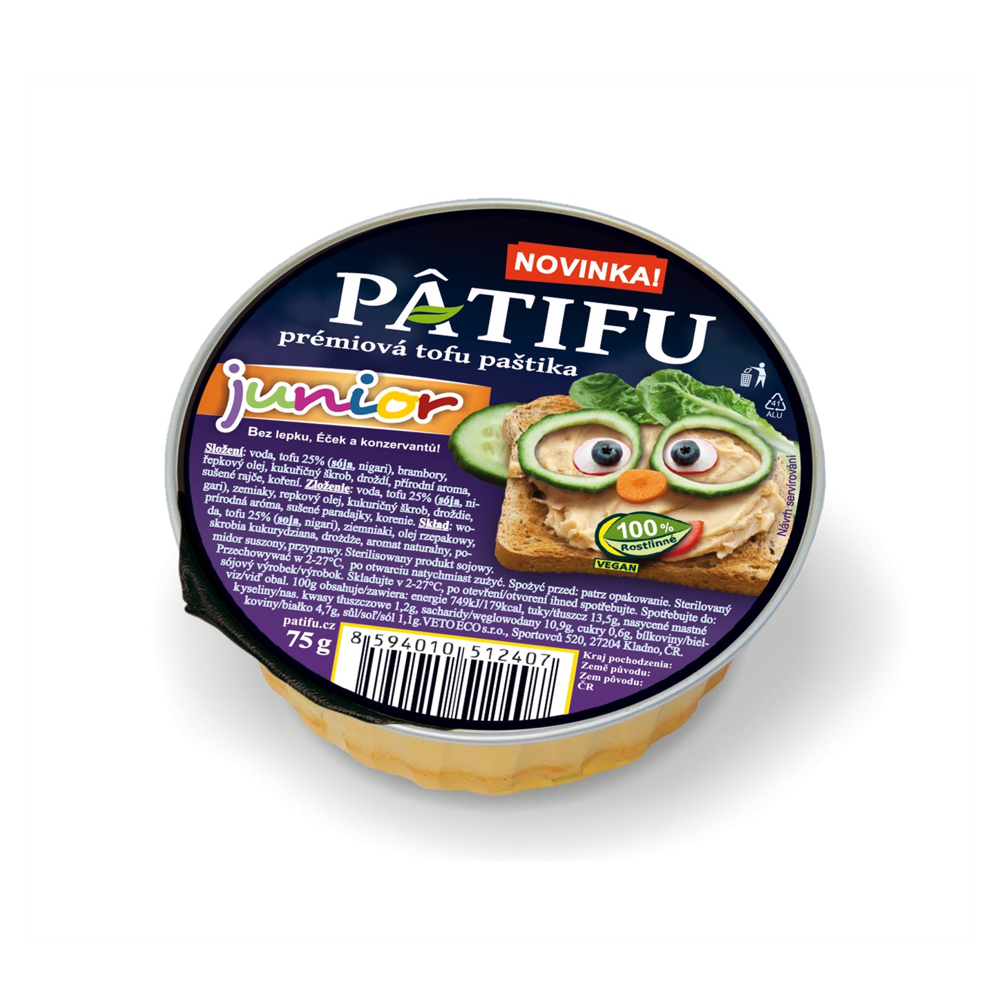 312055 Paštika PATIFU junior 75 g VETO ECO-1