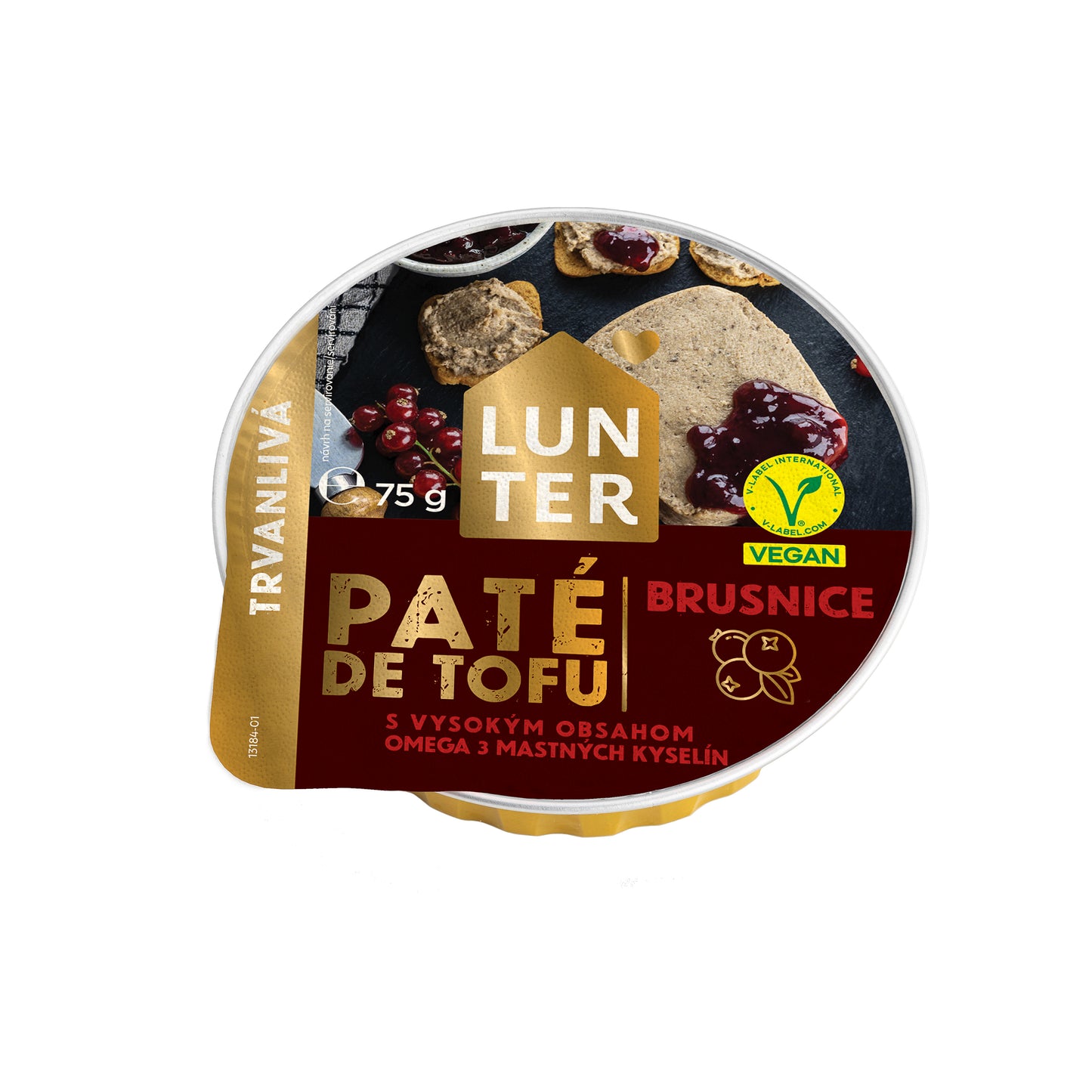 312057 Paté z tofu s brusinkami 75 g LUNTER-1