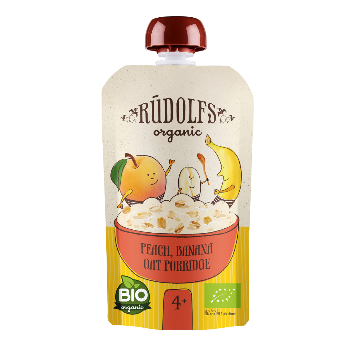330097 Příkrm s ovesnou kaší broskev, banán - kapsička 110 g BIO RUDOLFS-1