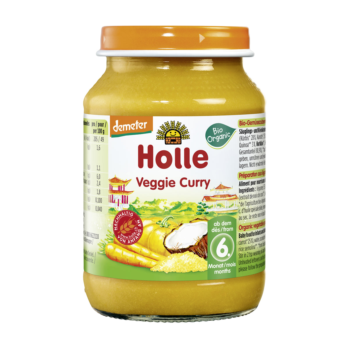 330128 Příkrm zeleninový s kokosovým mlékem 190 g BIO HOLLE