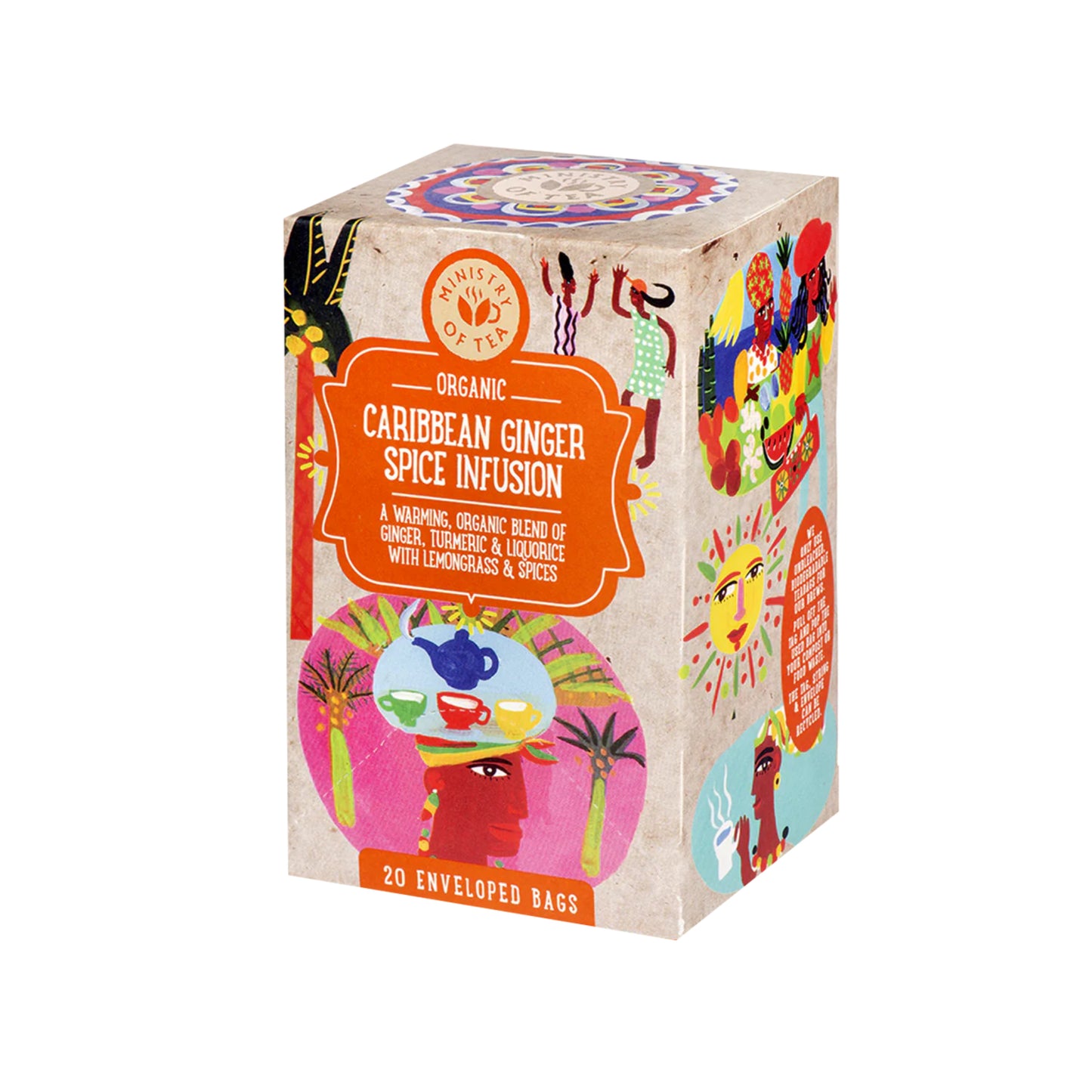 510626 Čaj Caribbean ginger spice 20ks sáčků 36 g BIO MINISTRY OF TEA-1