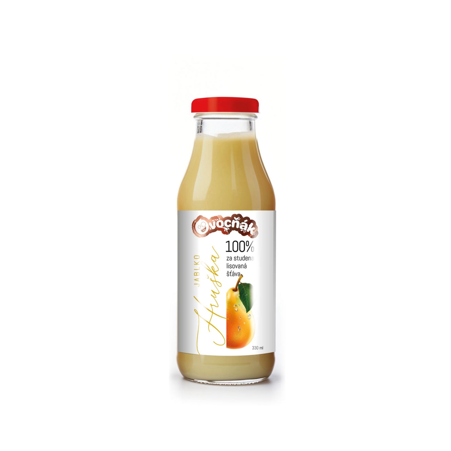 552115 Mošt ovocný jablko-hruška sklo 330 ml OVOCŇÁK-1