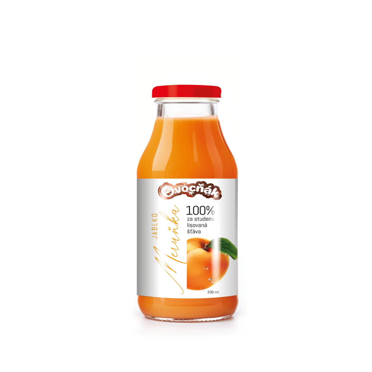 552123 Mošt ovocný jablko-meruňka sklo 330ml OVOCŇÁK-1