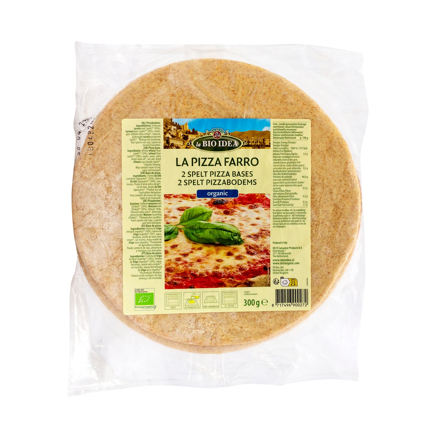 610072 Těsto na pizzu špaldové - hotové 300 g BIO BIO IDEA-1