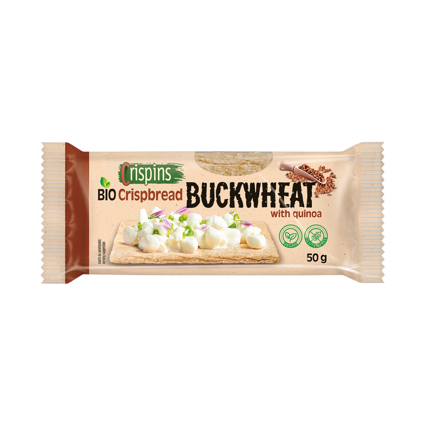 610074 Chlebíček pohankový s quinoou Crispins 50 g BIO EXTRUDO-1