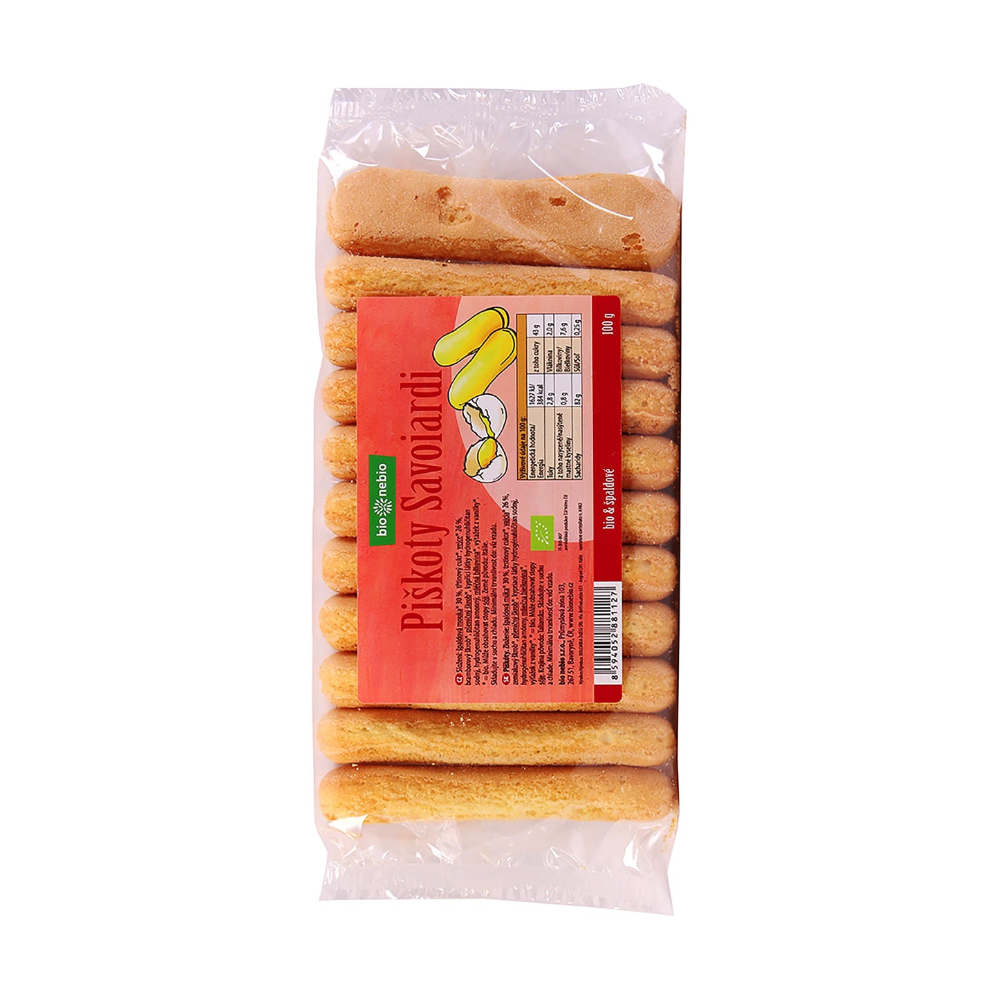 635193 Piškoty cukrářské špaldové Savoiardi 100 g BIO BIO NEBIO-1