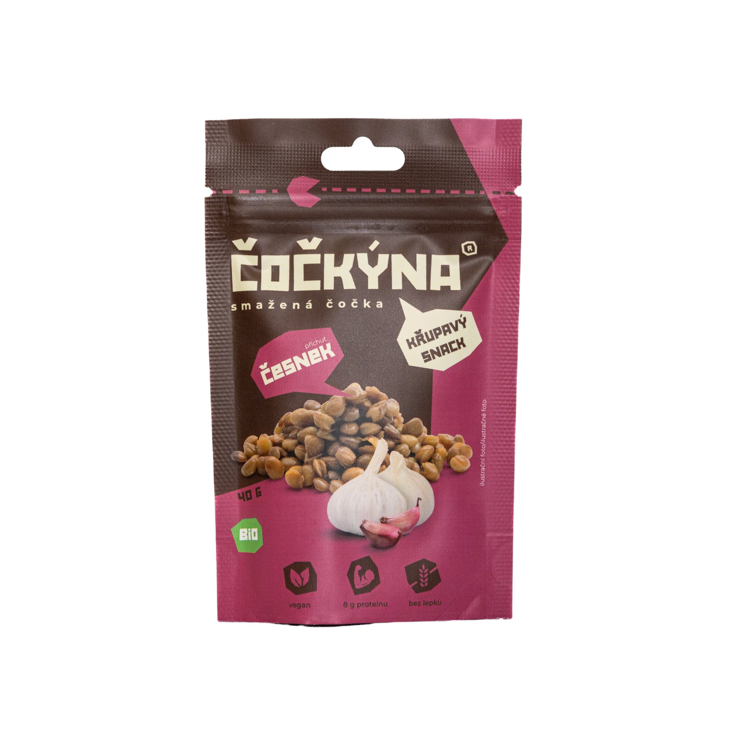 640134 Čočka smažená - česnek 40 g BIO ČOČKÝNA-1