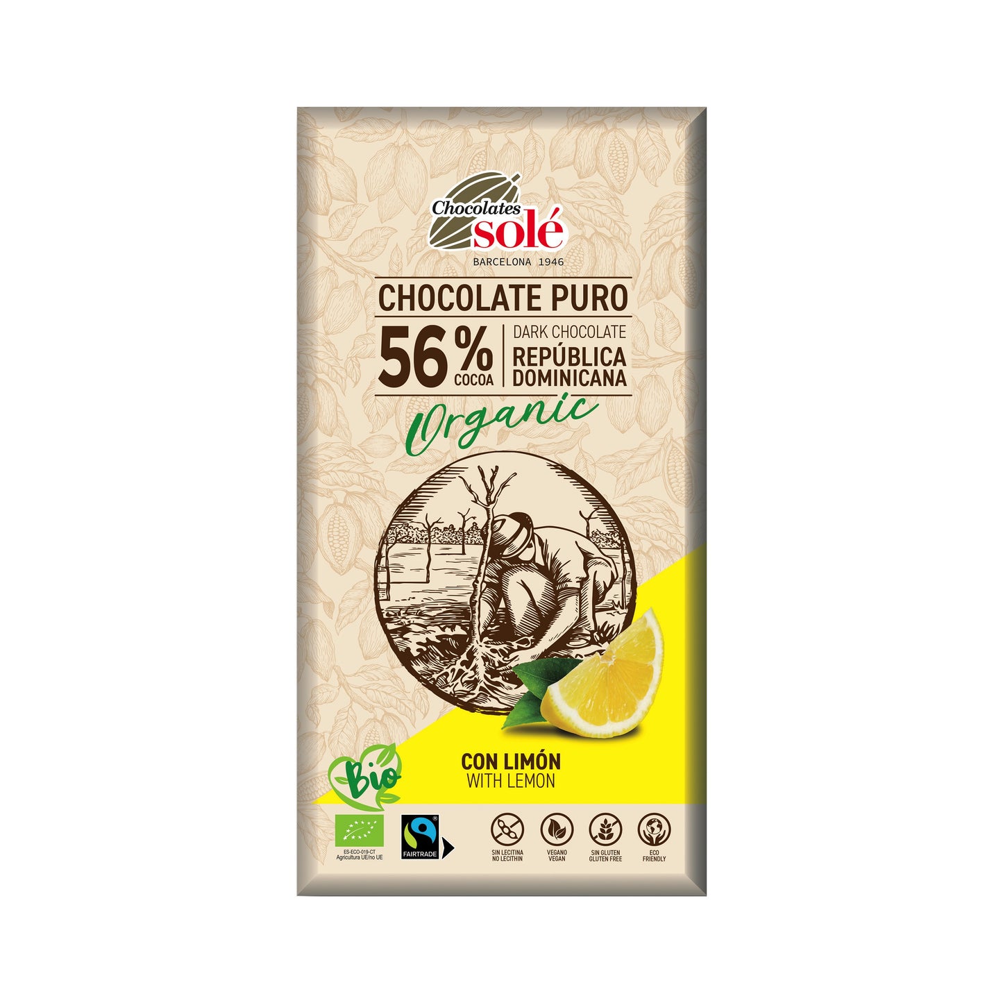 660200 Čokoláda hořká citrónová 100 g BIO SOLÉ-1