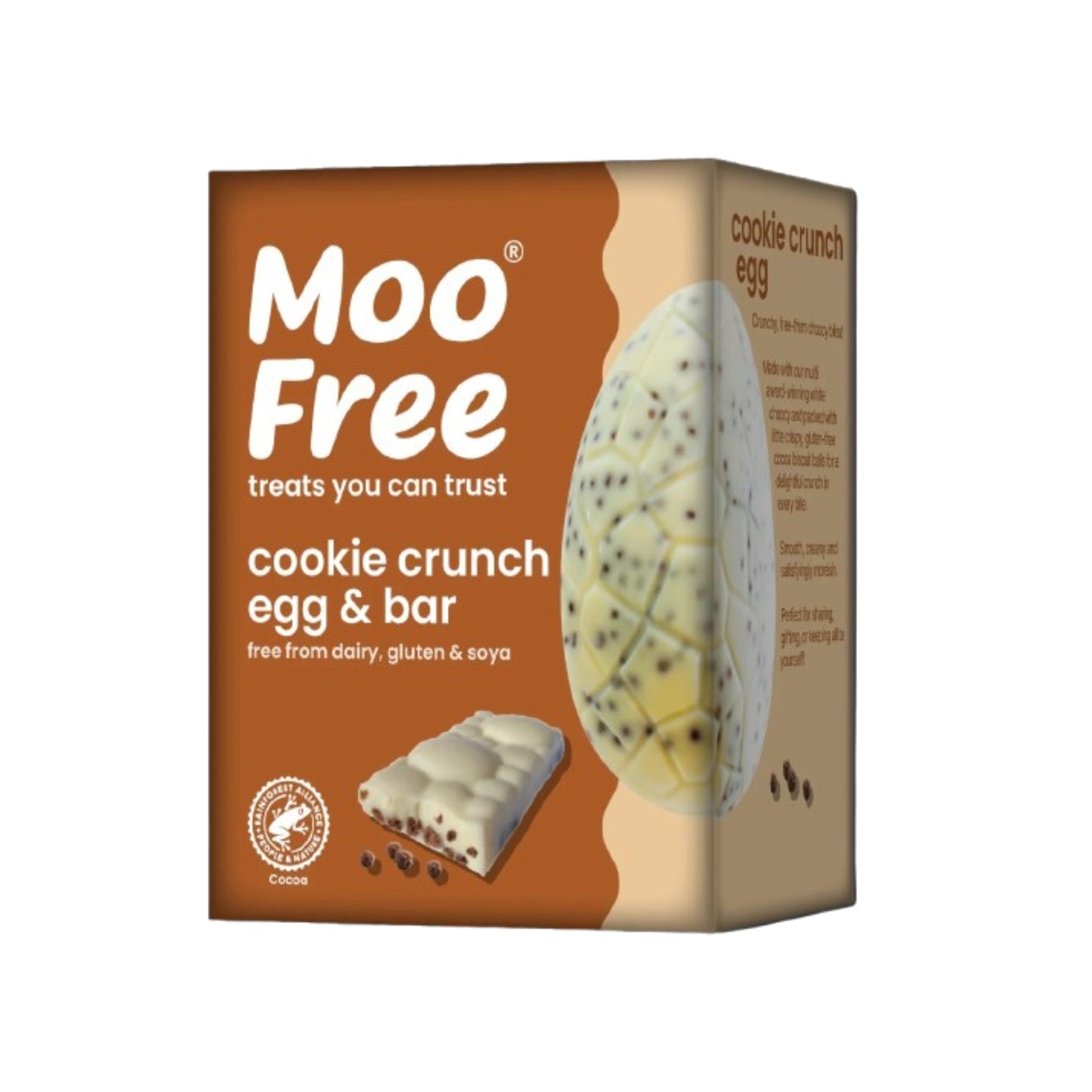 665395 Vajíčko a tyčinka kakaová bílá s kousky křupavých kakaových sušenek 135 g MOO FREE-1