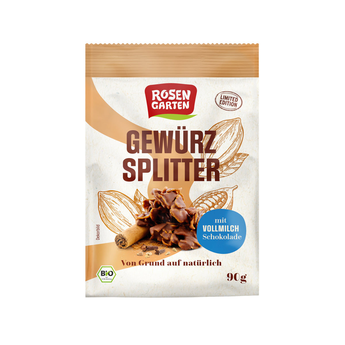 665402 Lupínky kukuřičné v mléčné čokoládě s perníkovým kořením 90 g BIO ROSENGARTEN-1