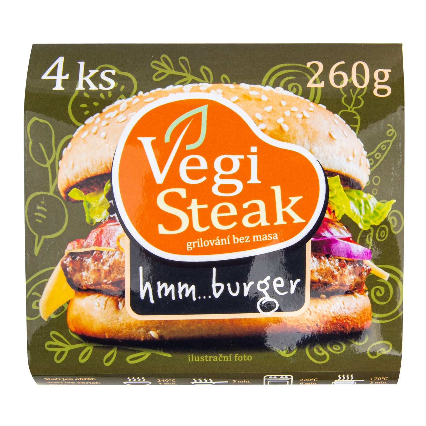 712131 Vegi steak hmm...burger 260 g VETO ECO-1