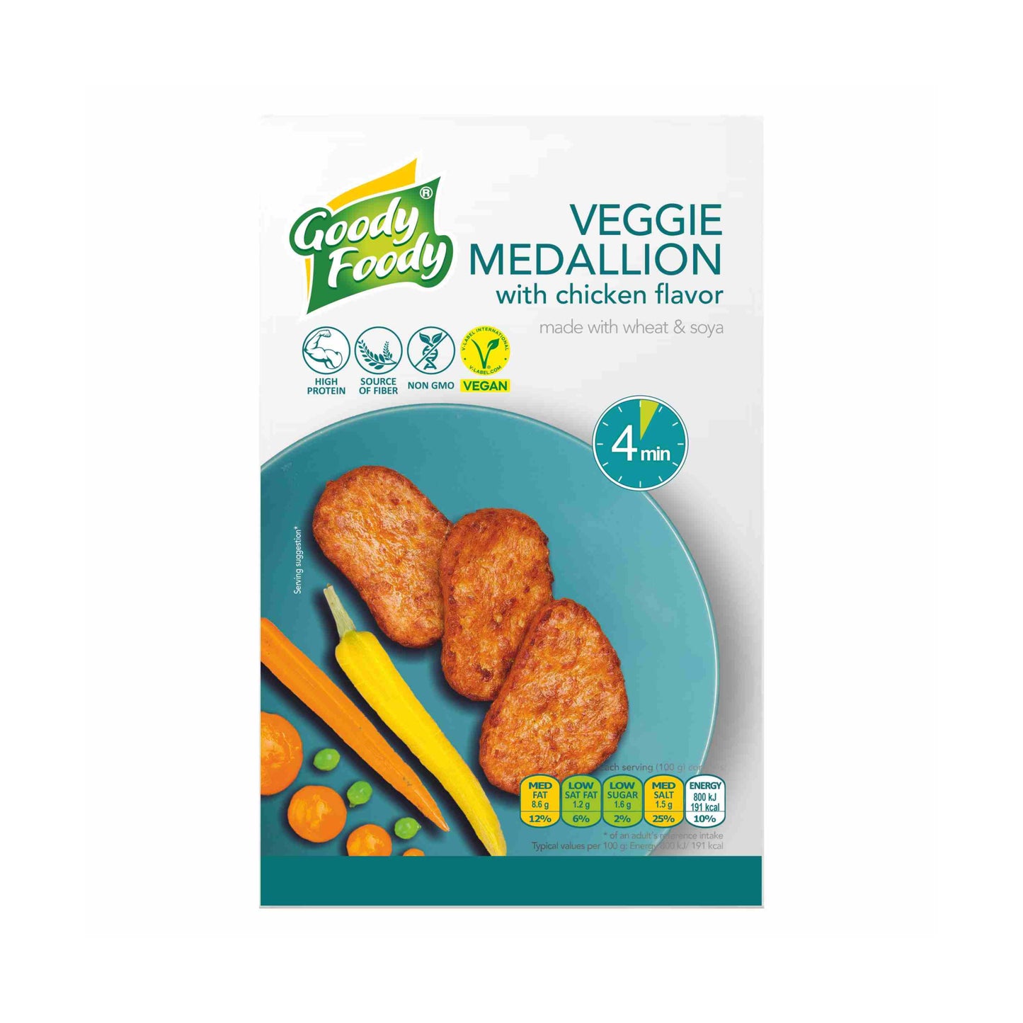 742202 Alternativa medailonků s kuřecí příchutí 155 g GOODY FOODY-1