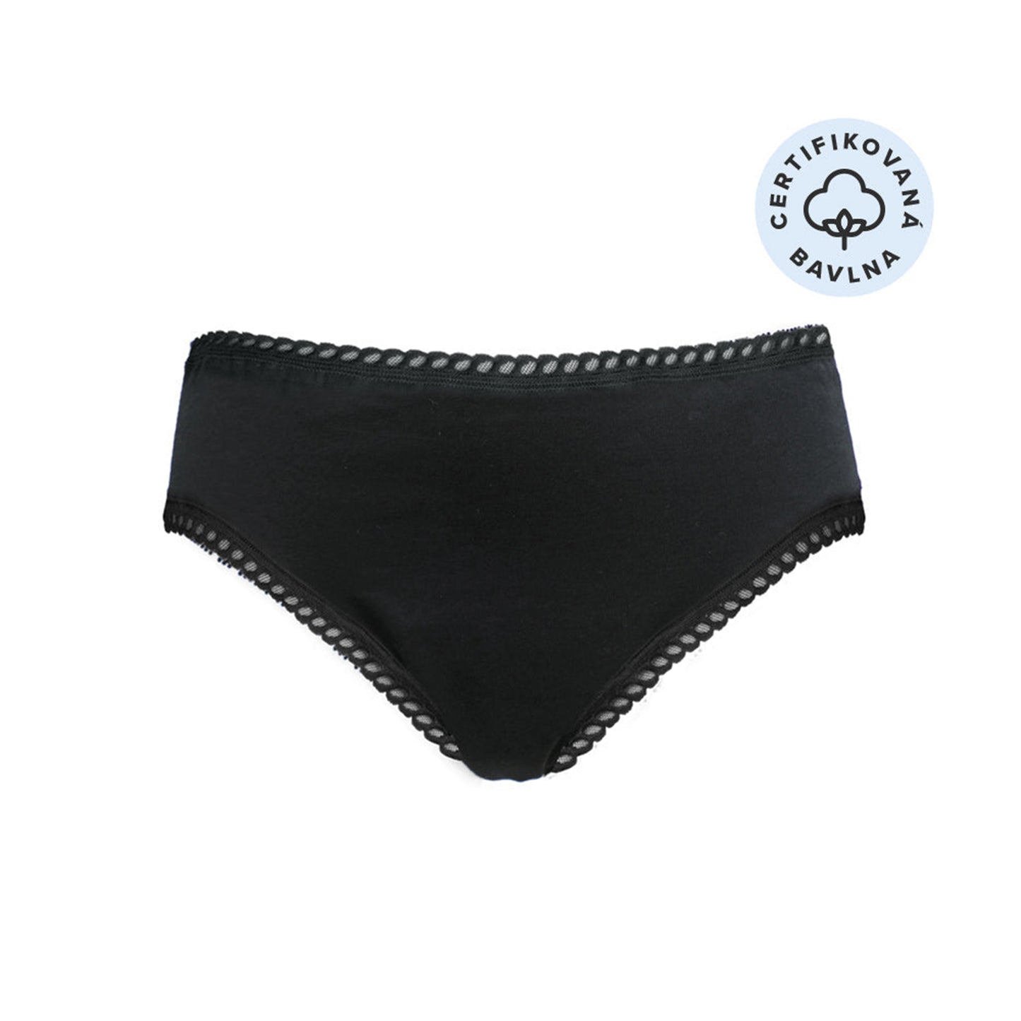 900038 Kalhotky menstruační Panty na střední menstruaci - černé S ANAÉ BY ECODIS-1