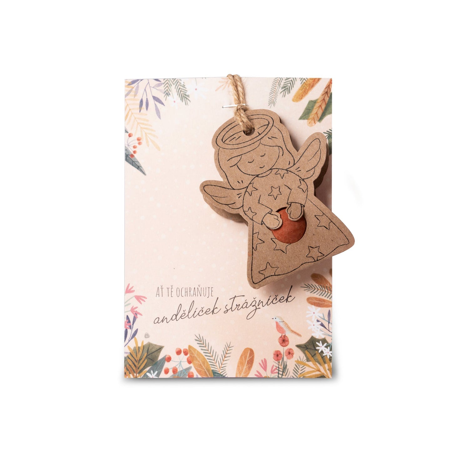 900098 Bomba semínková - Vánoční ozdoba - Andělíček strážníček 1 ks BLOSSOMBS -1