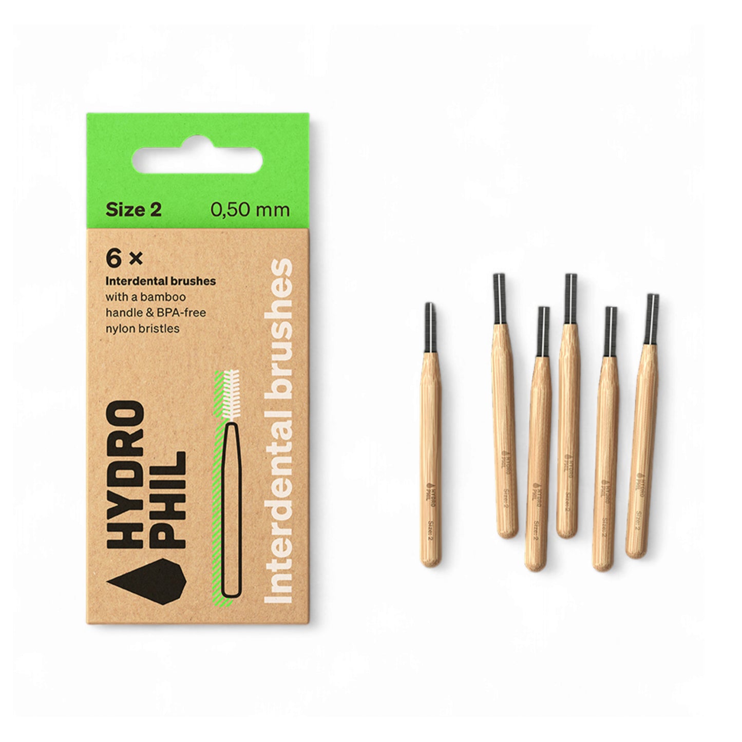 900208 Kartáček bambusový mezizubní 0,50 mm 6 ks HYDROPHIL-1
