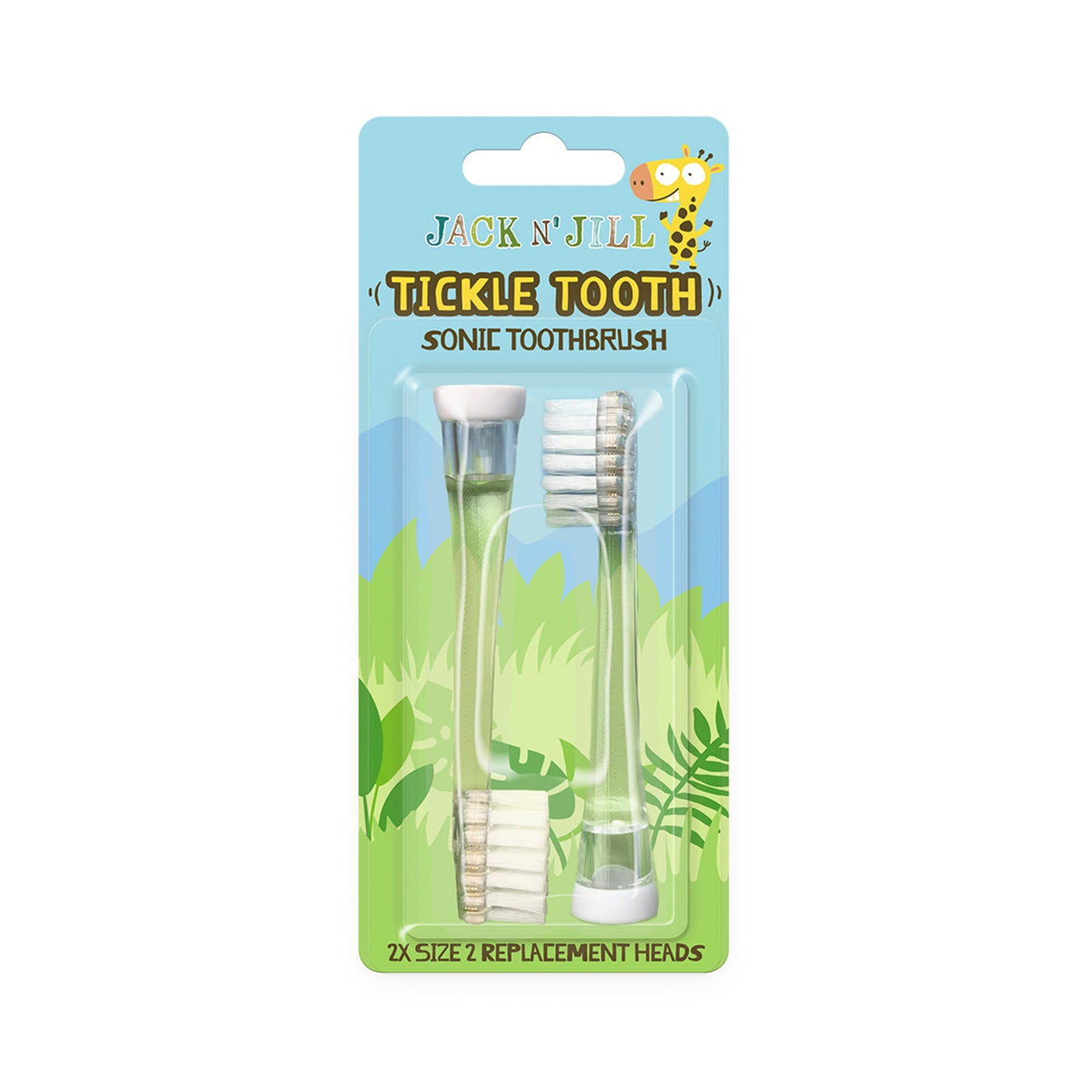 900266 Hlavice náhradní k sonickému zubnímu kartáčku Tickle Tooth 2 ks JACK N´ JILL-1