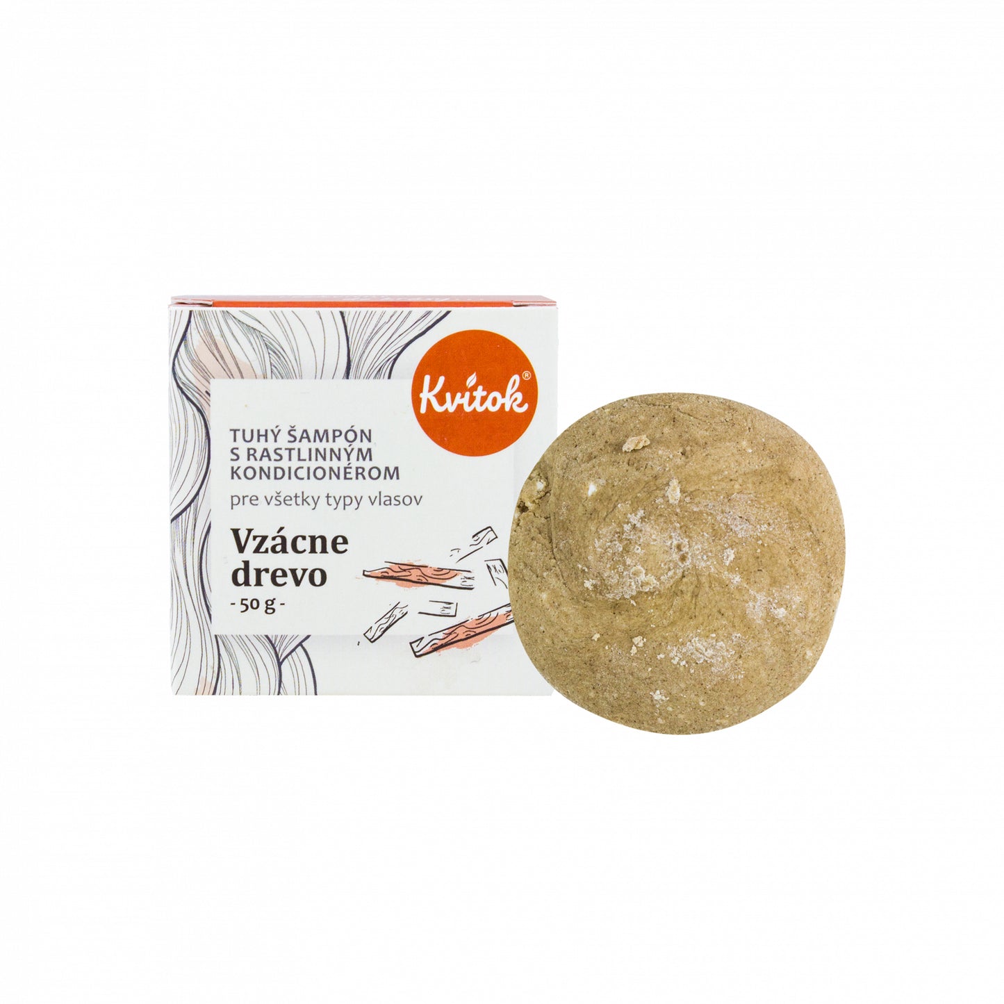 900476 Šampon tuhý s kondicionérem pro tmavé vlasy Vzácné dřevo 25 g KVITOK-1