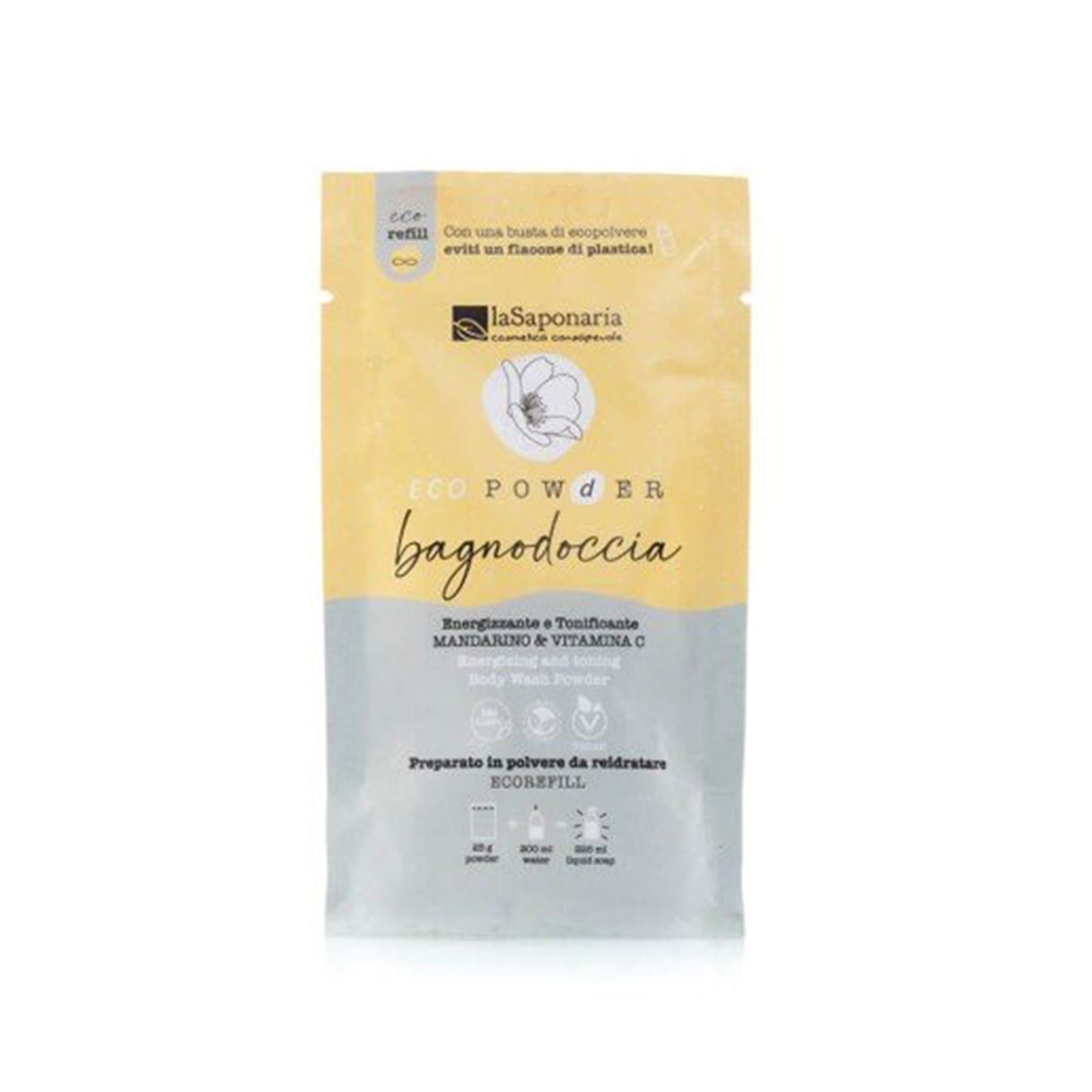 900537 Gel sprchový energizující v prášku - mandarinka vitamin C 25 g LA SAPONARIA-1