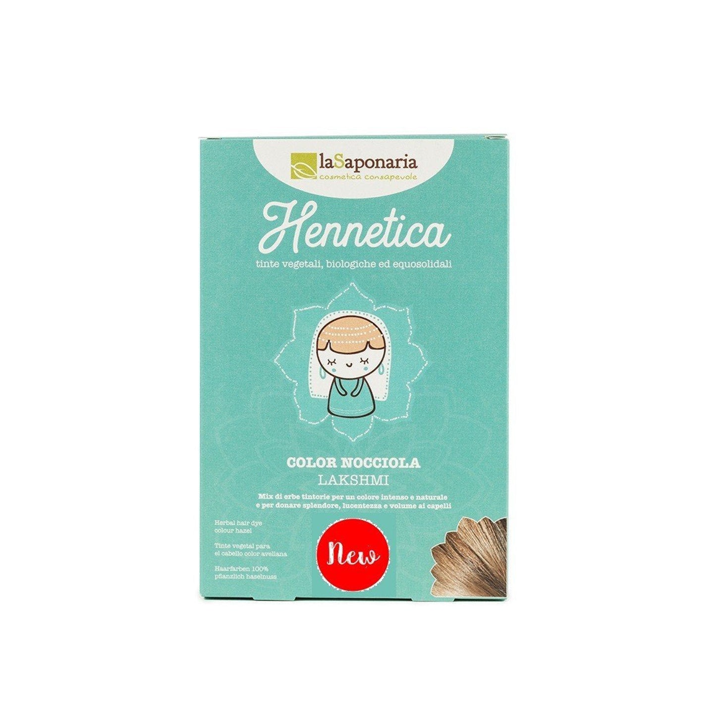 900603 Barva přírodní na vlasy Lakshmi - lískový ořech 100 g BIO LA SAPONARIA-1