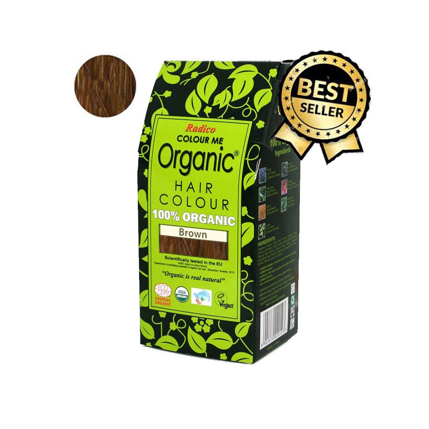 900872 Barva přírodní na vlasy - hnědá 100 g BIO RADICO-1