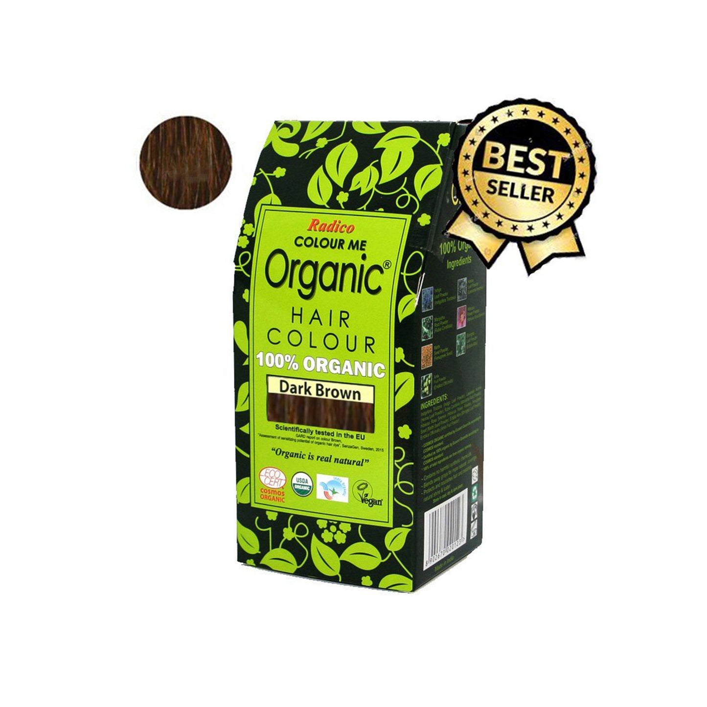 900887 Barva přírodní na vlasy - tmavě hnědá 100 g BIO RADICO-1