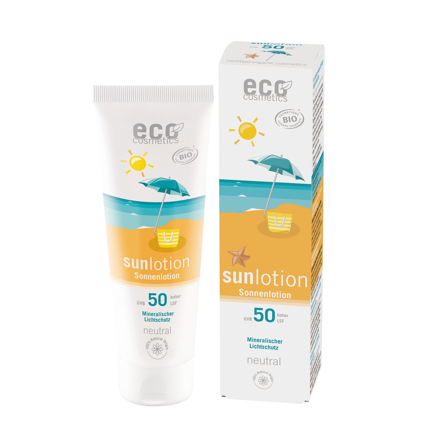 901190 Mléko opalovací Neutral bez parfemace SPF 50 125 ml BIO ECO COSMETICS-1