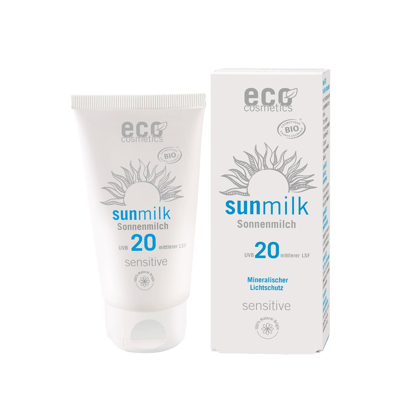 901191 Mléko opalovací Sensitive bez parfemace SPF 20 75 ml BIO ECO COSMETICS-1