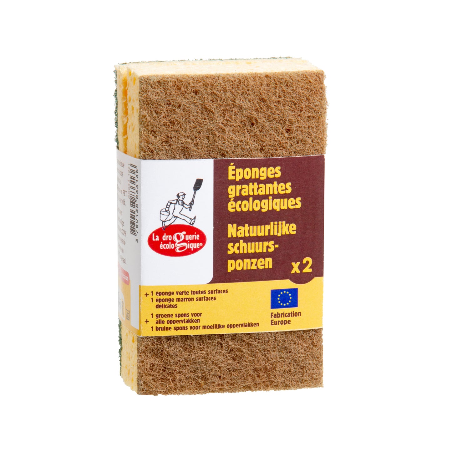 901841 Sada houbiček na nádobí zelená a hnědá 2 ks LA DROGUERIE ECOLOGIQUE BY ECODIS-1