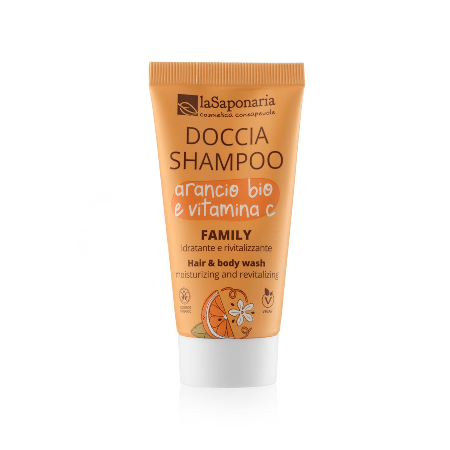 901864 Gel sprchový a šampon s pomerančem a vit. C pro celou rodinu 30 ml BIO LA SAPONARIA-1