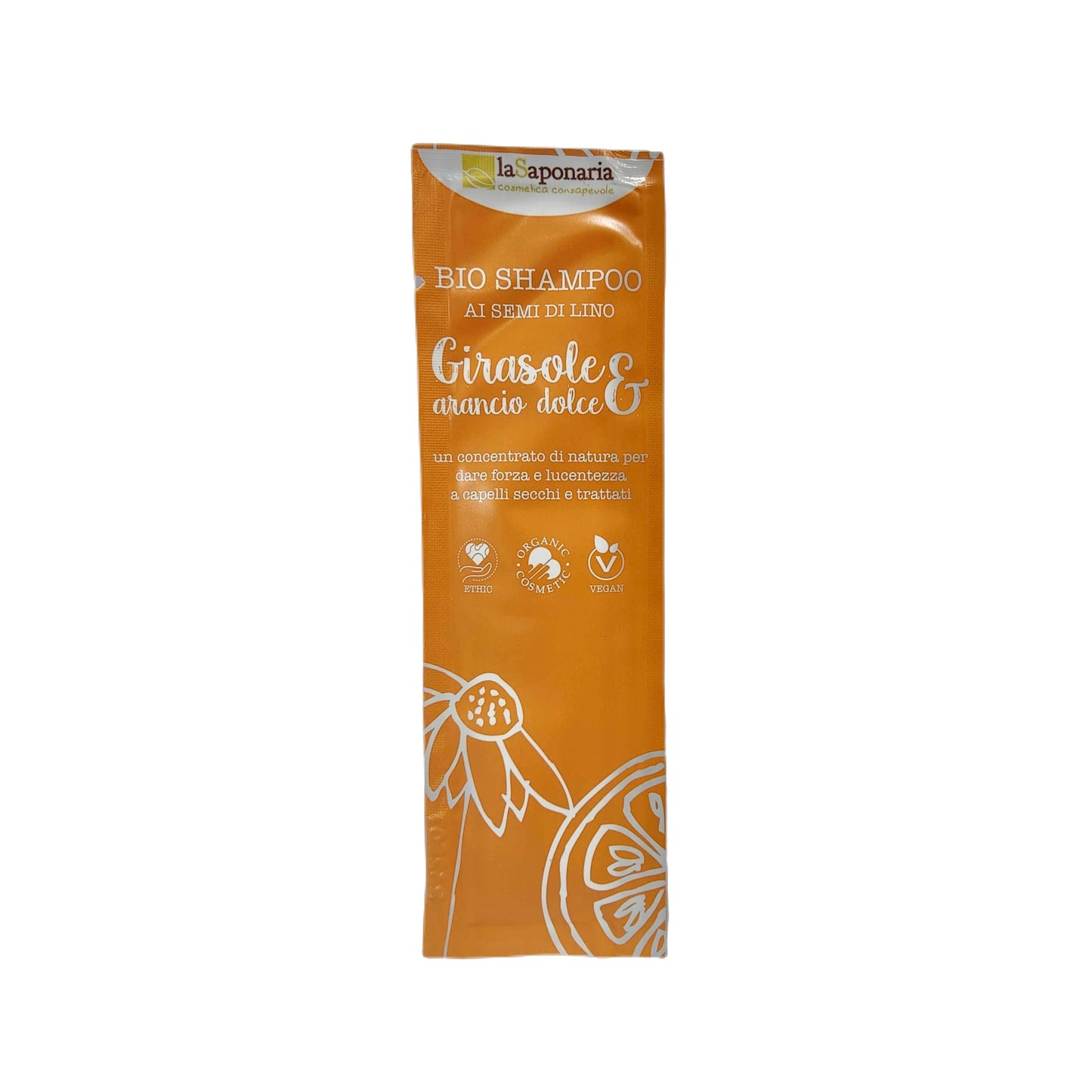901867 Šampon se slunečnicí a sladkým pomerančem - vzorek 8 ml BIO LA SAPONARIA-1