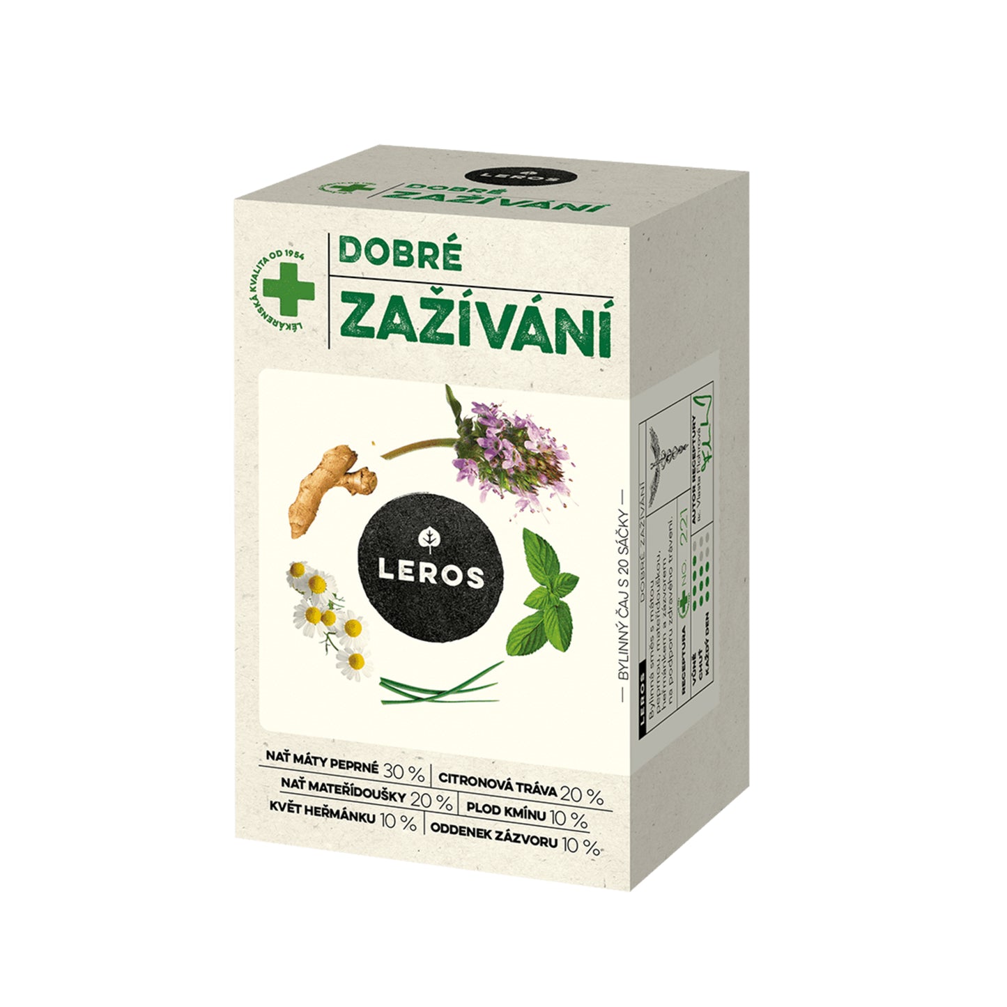 901903 Čaj bylinný Dobré zažívání 20 sáčků 30 g LEROS-1