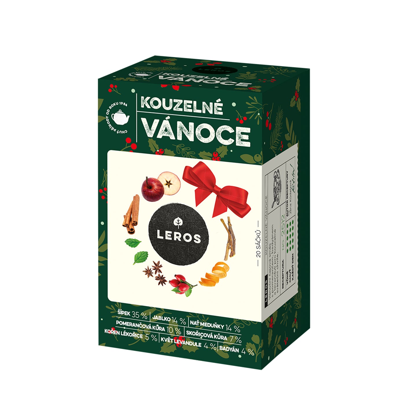901945 Čaj ovocný aromatizovaný vánoce sáčky 40 g LEROS-1