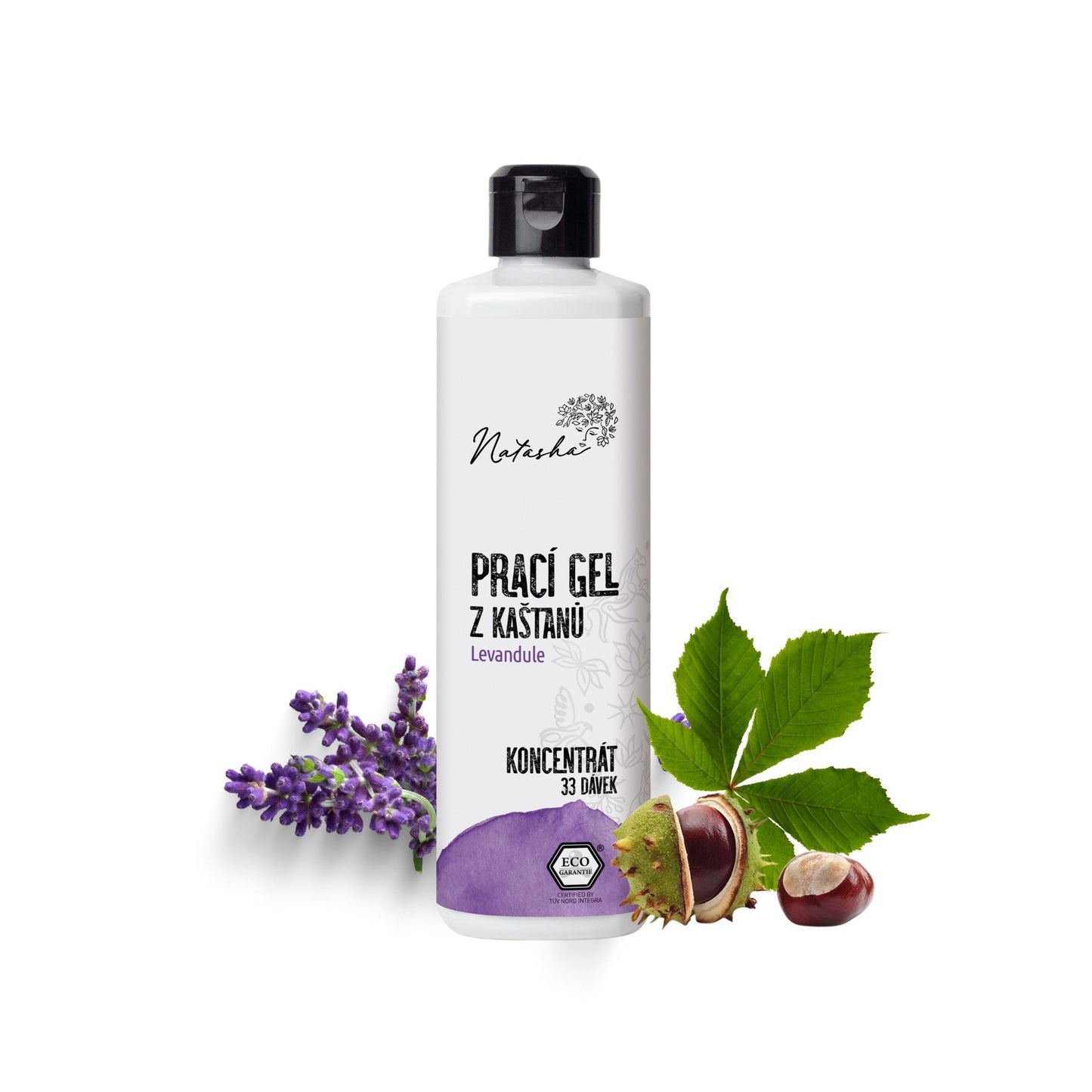 902008 Gel prací z kaštanů Levandule - koncentrát 500 ml NATASHA-1