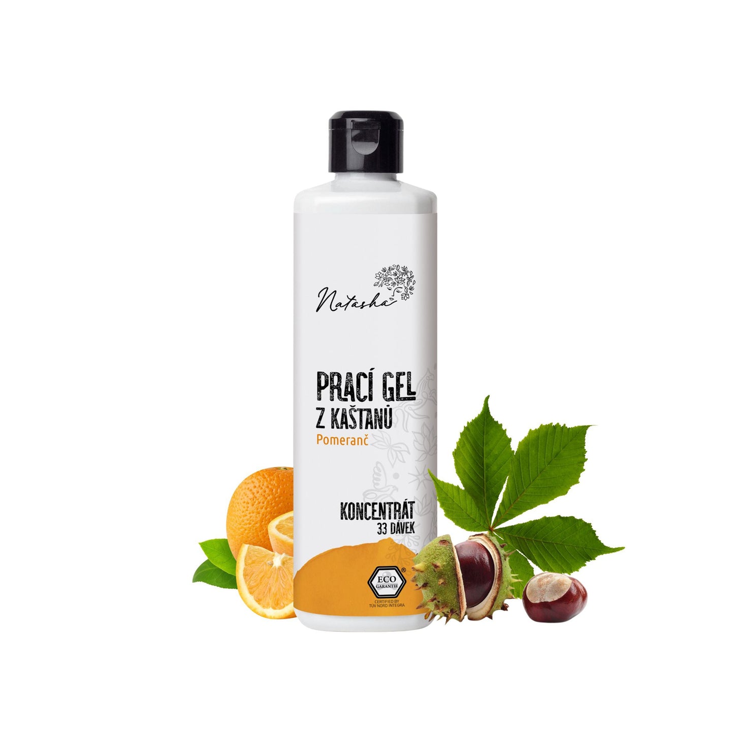 902010 Gel prací z kaštanů Pomeranč - koncentrát 500 ml NATASHA-1