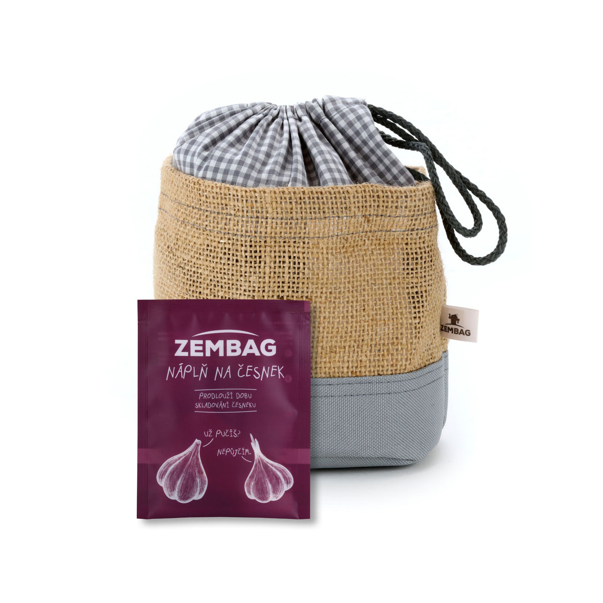903905 Pytel na 0,75 kg česneku - šedý ZEMBAG-1