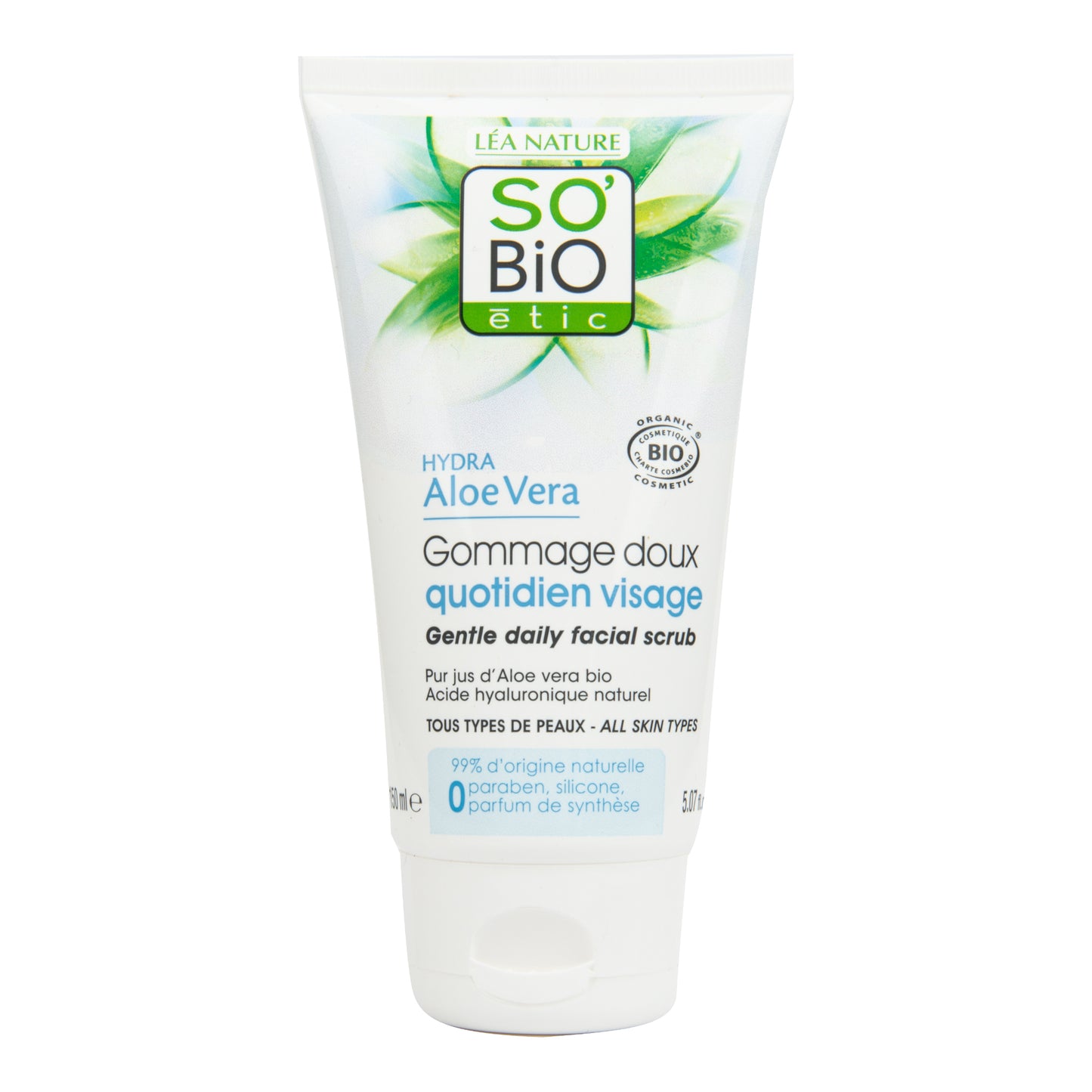 943783 Peeling jemný pro časté použití Aloe vera hydratační 150 ml BIO   SO´BIO-1
