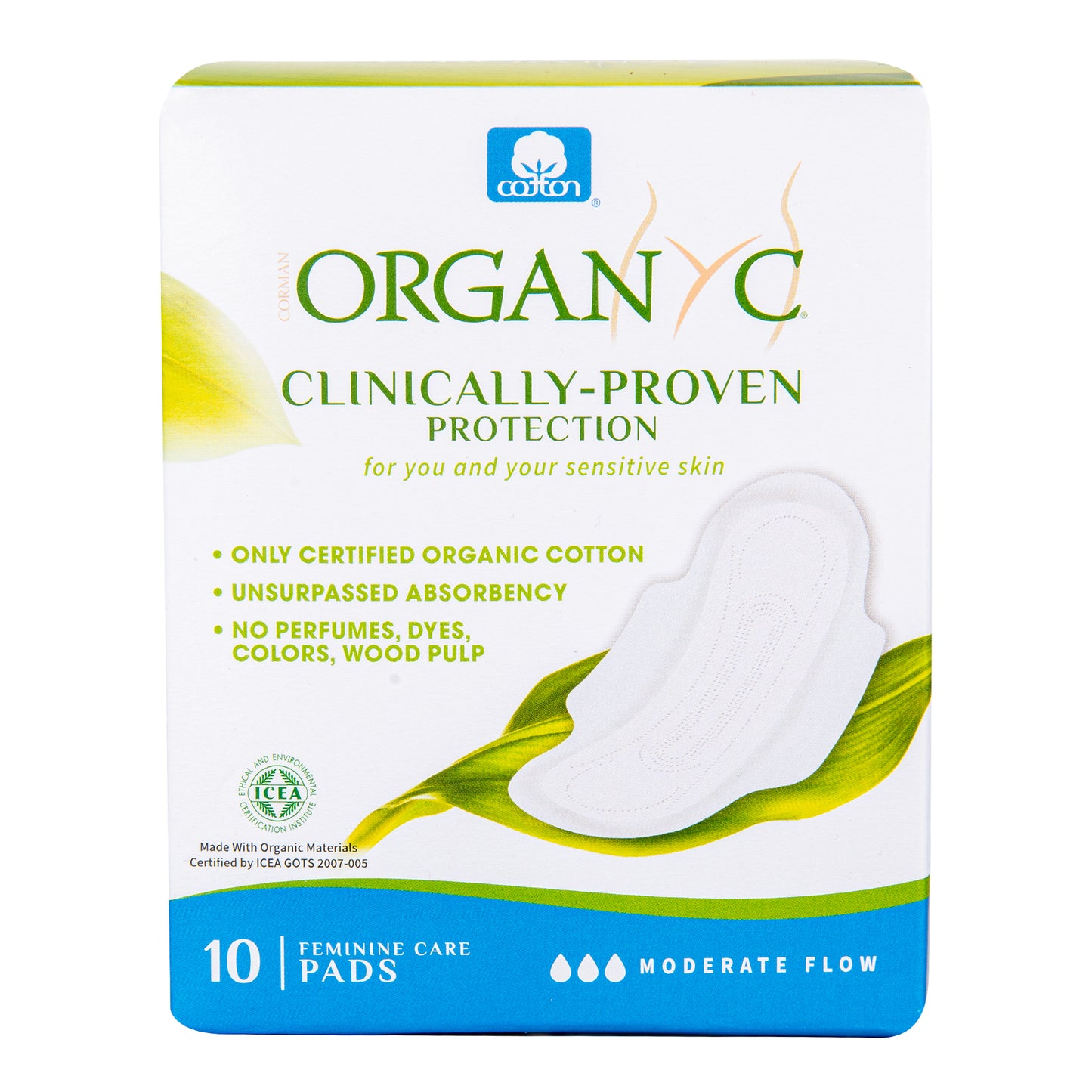 946227 Dámské vložky s křidélky denní 10 ks BIO bavlna ORGANYC-1