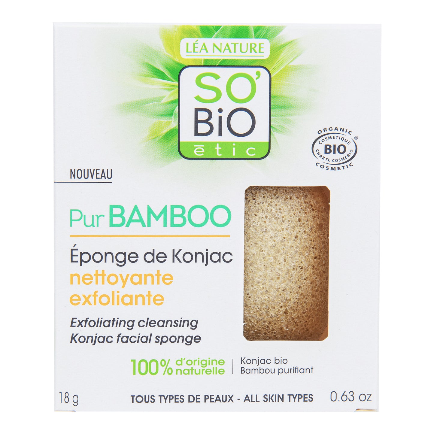 946288 Houbička konjac s bambusem – exfoliační čištění pleti – řada Pur BAMBOO 18 g SO’BiO étic-4
