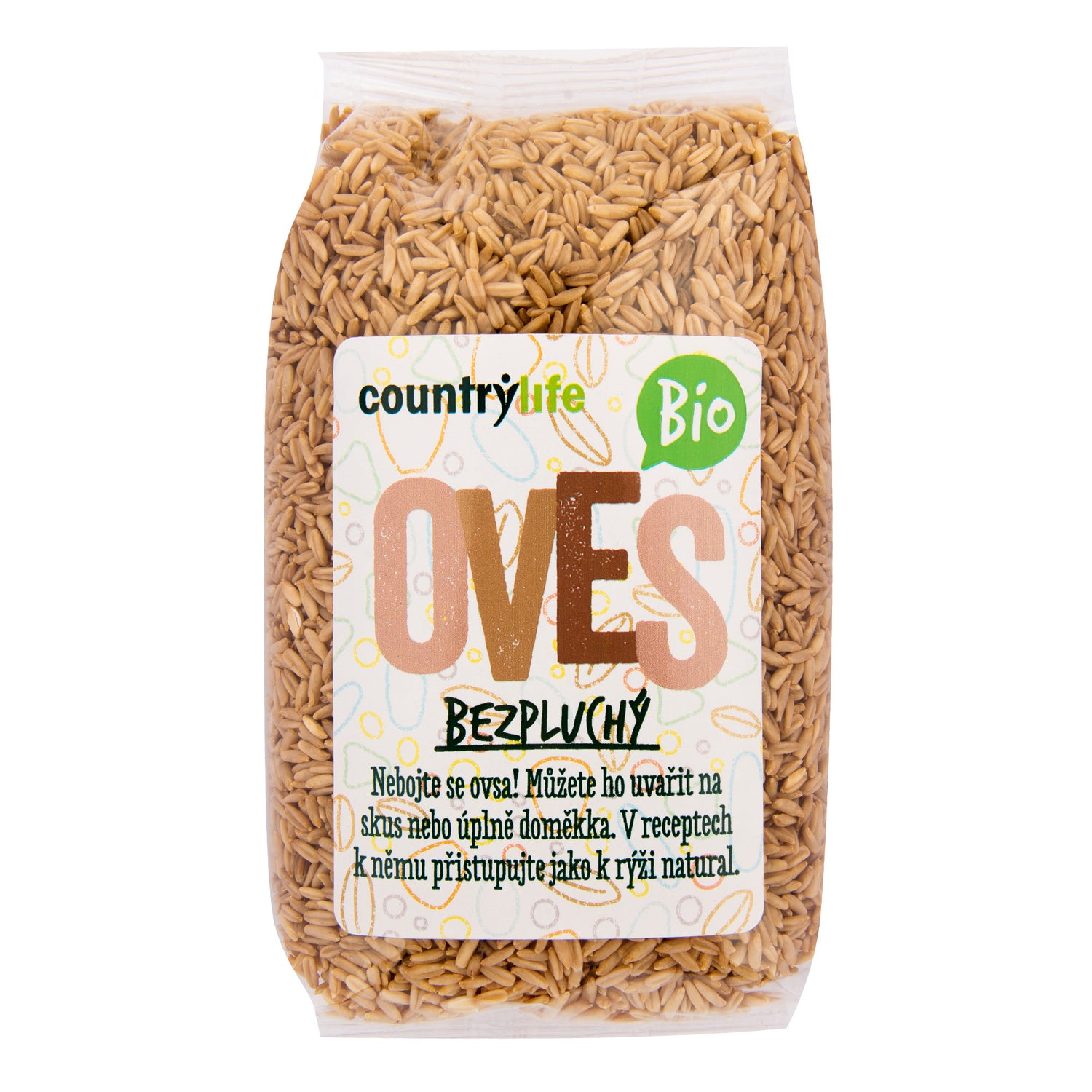 110023 Oves bezpluchý 500 g BIO   COUNTRY LIFE-1