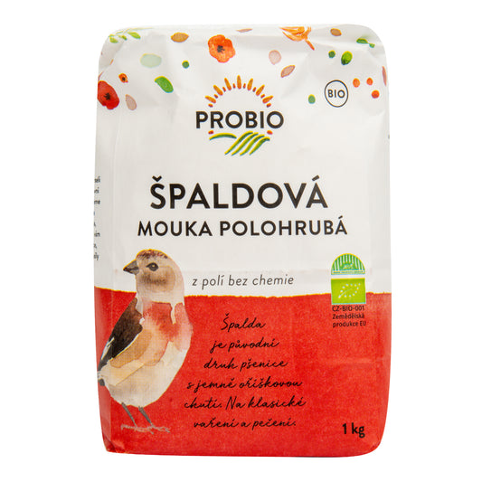 210092 Mouka špaldová polohrubá 1 kg BIO   PROBIO-1
