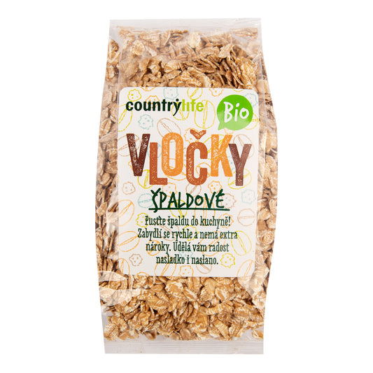 220022 Vločky špaldové 250 g BIO   COUNTRY LIFE-1