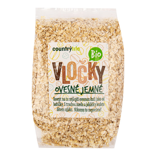220030 Vločky ovesné jemné 500 g BIO   COUNTRY LIFE-1