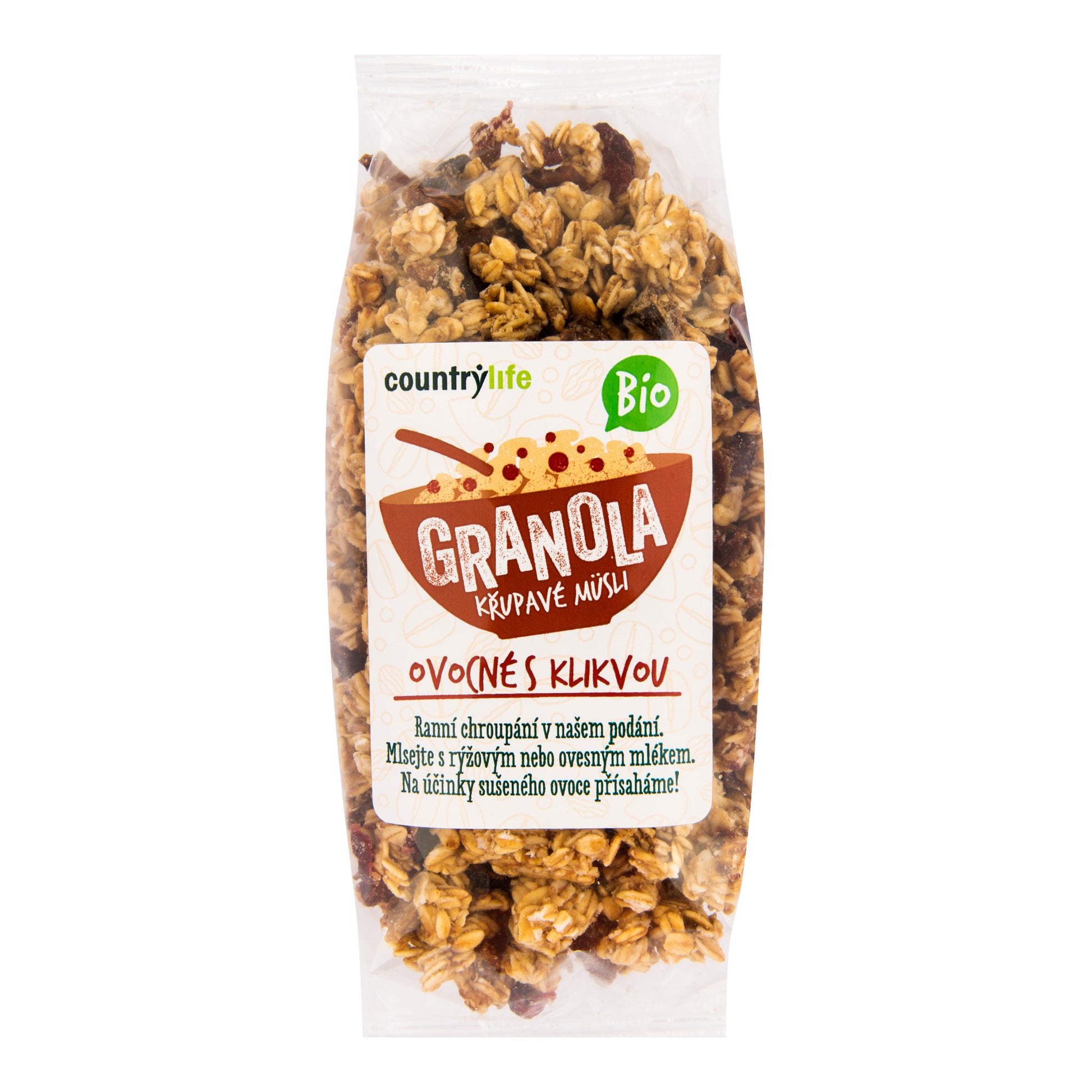 230054 Granola - Křupavé müsli ovocné s klikvou 350 g BIO   COUNTRY LIFE-1