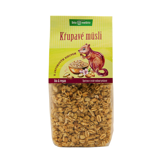 230142 Müsli Nebuď hloupý! Křupavé s javorovým sirupem 270 g BIO   BIO NEBIO-1