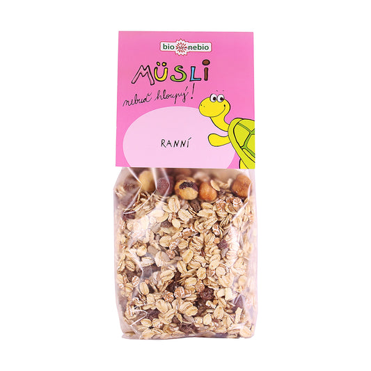 230146 Müsli Nebuď hloupý! Ranní s oříšky 350 g BIO   BIO NEBIO-1